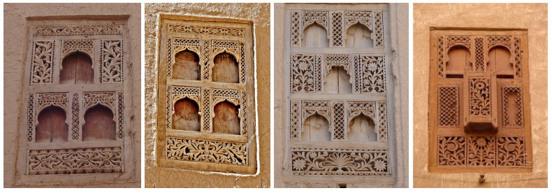 Shibam, tipologie di finestre