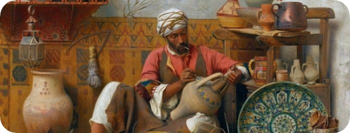 Quadro del Pittore Jean Discart / L'atelier de Poterie, Tanger